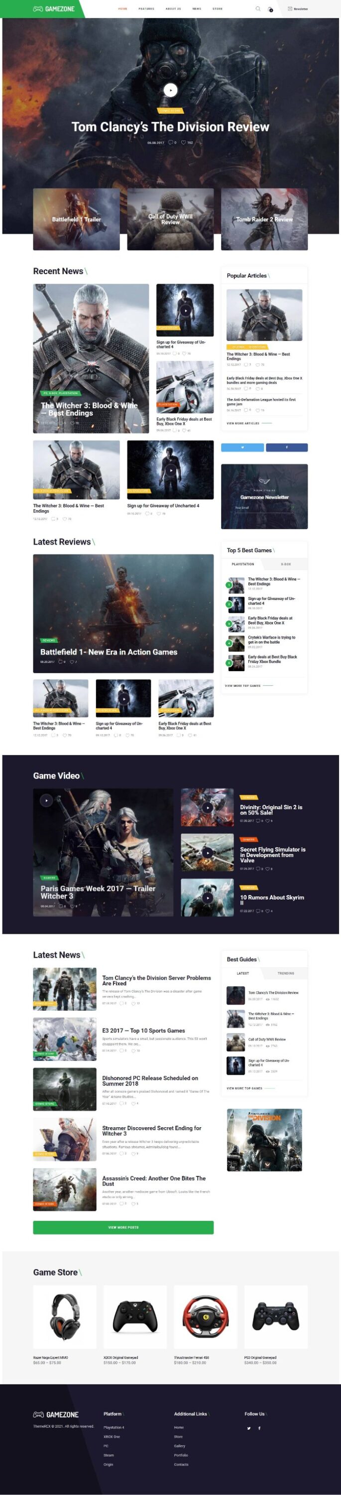 Mẫu Website Giới Thiệu Công Ty – Gamezone
