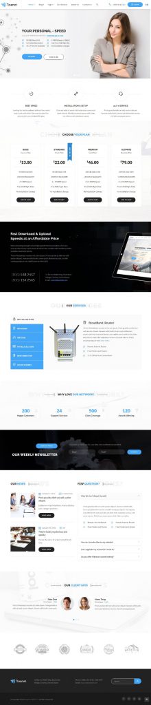 Mẫu Website Giới Thiệu Công Ty Internet – Noanet