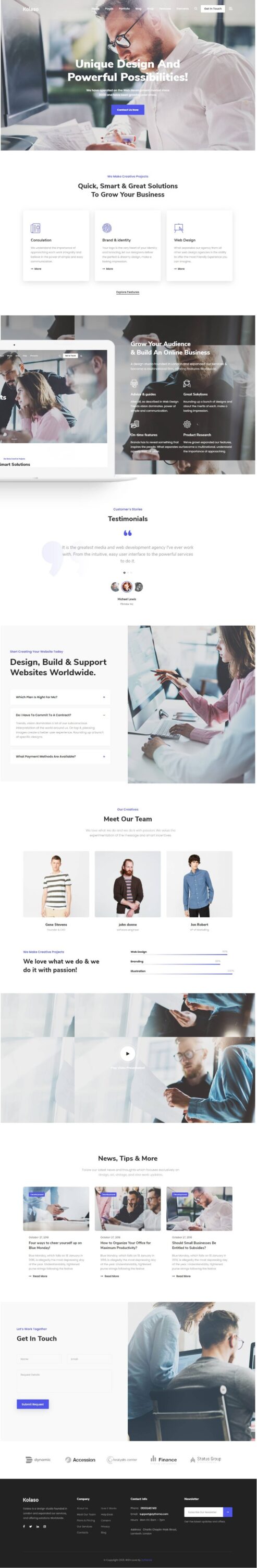 Mẫu Website Giới Thiệu Công Ty – Kolaso
