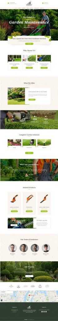 Mẫu Website Giới Thiệu Công Ty Làm Vườn – Buisson