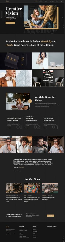 Mẫu website Giới Thiệu Công Ty – Louie