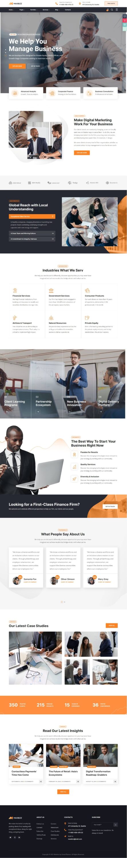 Mẫu Website Giới Thiệu Công Ty – Maxbizz