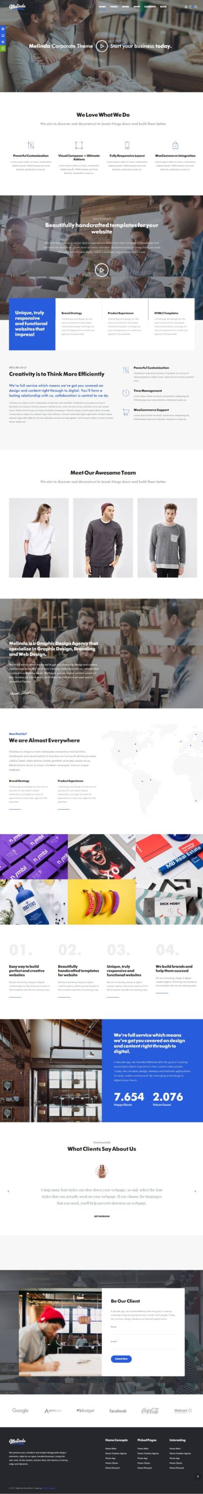 Mẫu Website Giới Thiệu Công Ty – Melinda