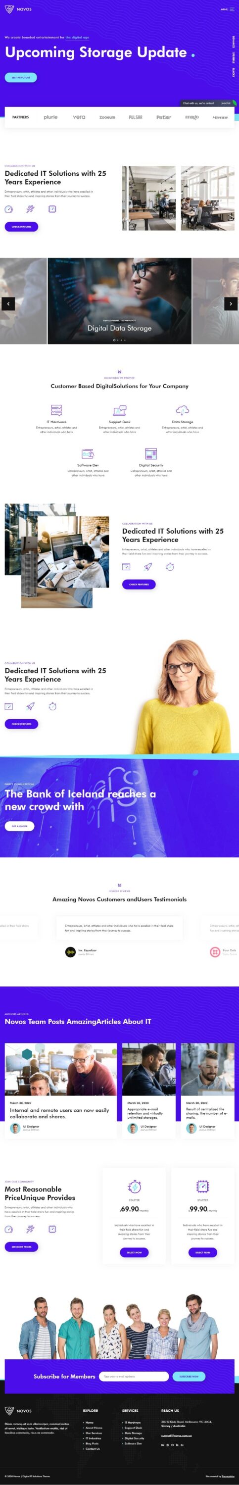 Mẫu Website Giới Thiệu Công Ty – Novos