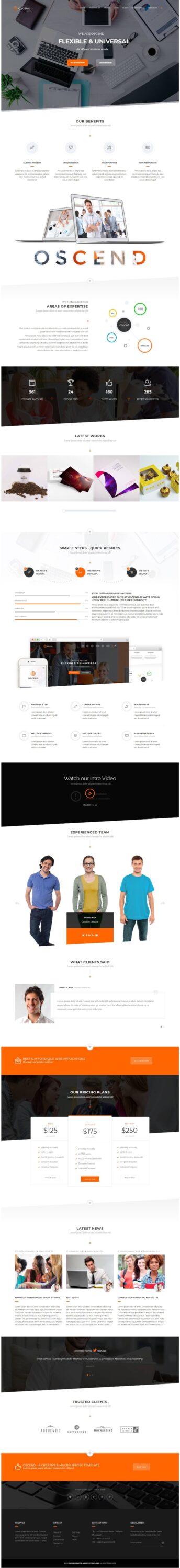 Mẫu Website Giới Thiệu Công Ty – Oscend pluse