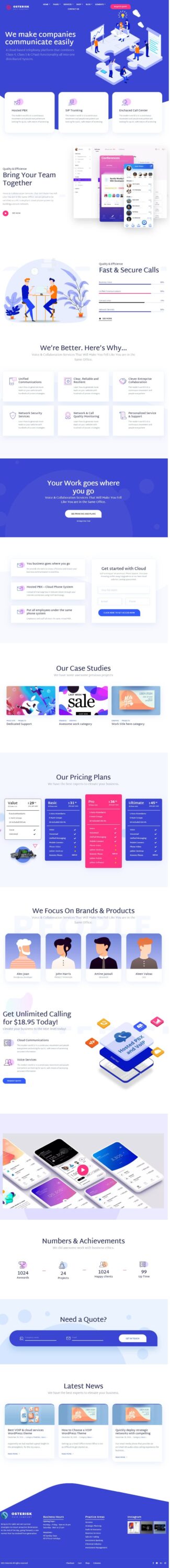 Mẫu Website Giới Thiệu Công Ty – Osterisk