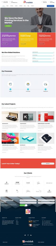 Mẫu Website Giới Thiệu Công Ty – Revaldak