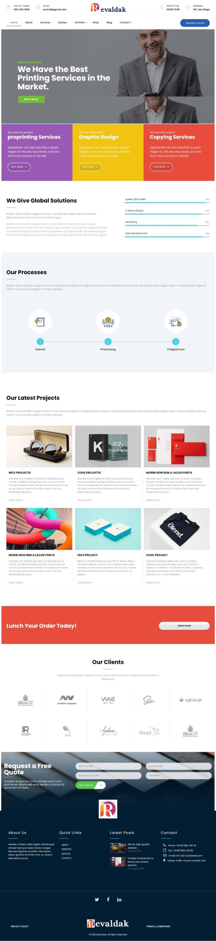 Mẫu Website Giới Thiệu Công Ty – Revaldak