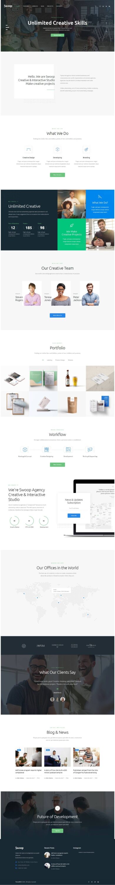 Mẫu Website Giới Thiệu Công Ty – Swoop