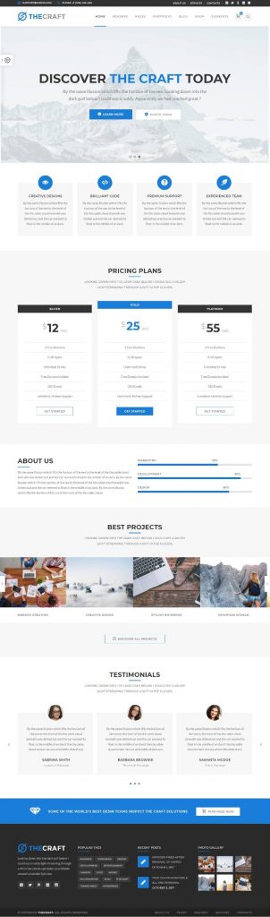 Mẫu Website Giới Thiệu Công Ty – TheCraft