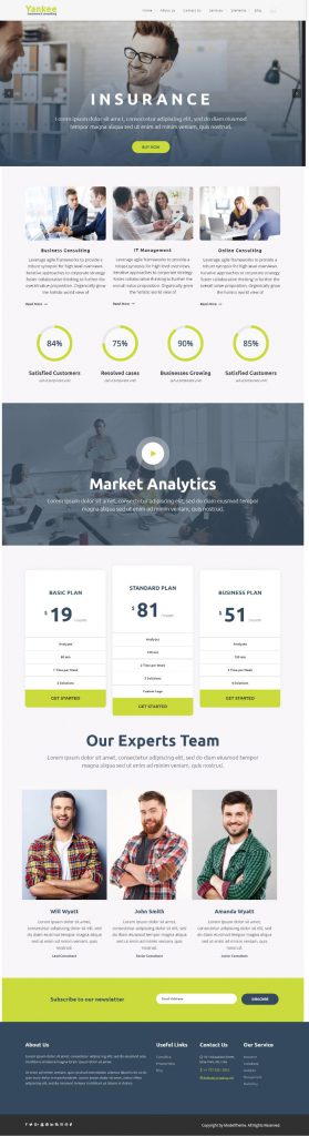 Mẫu Website Giới Thiệu Công Ty – Yankee