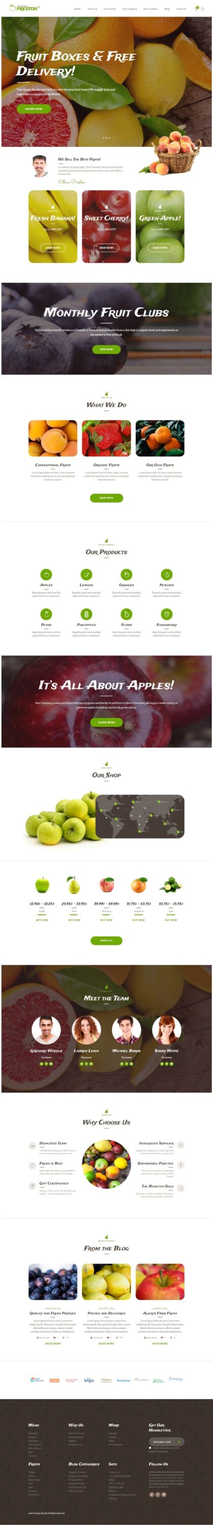 Mẫu Website Thực Phẩm – Preston