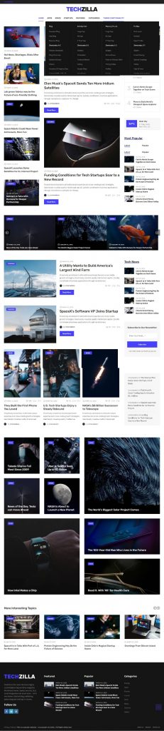 Mẫu Website Tin Tức Công Nghệ – Magazilla