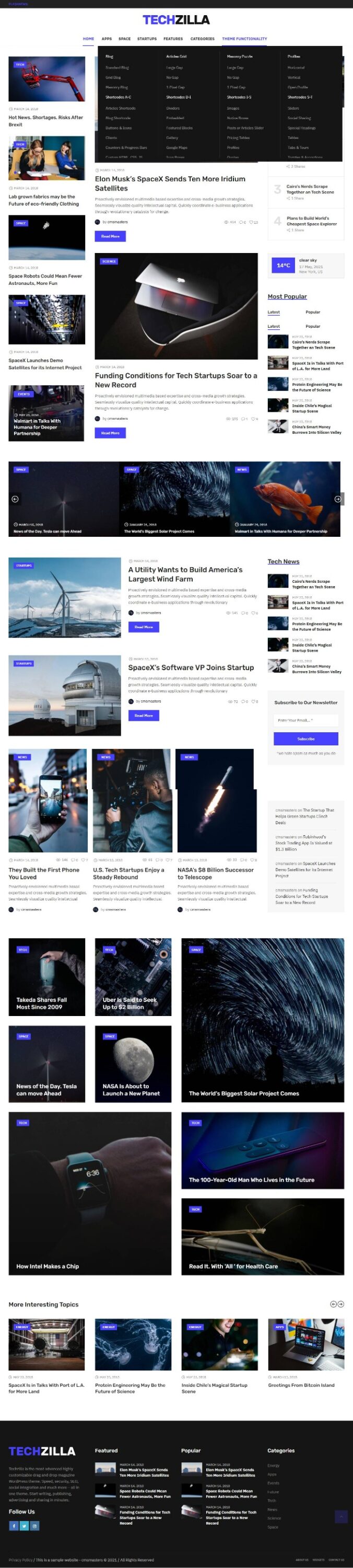 Mẫu Website Tin Tức Công Nghệ – Magazilla