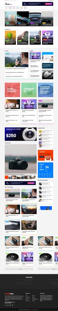Mẫu Website Tin Tức Công Nghệ – TrendyMag