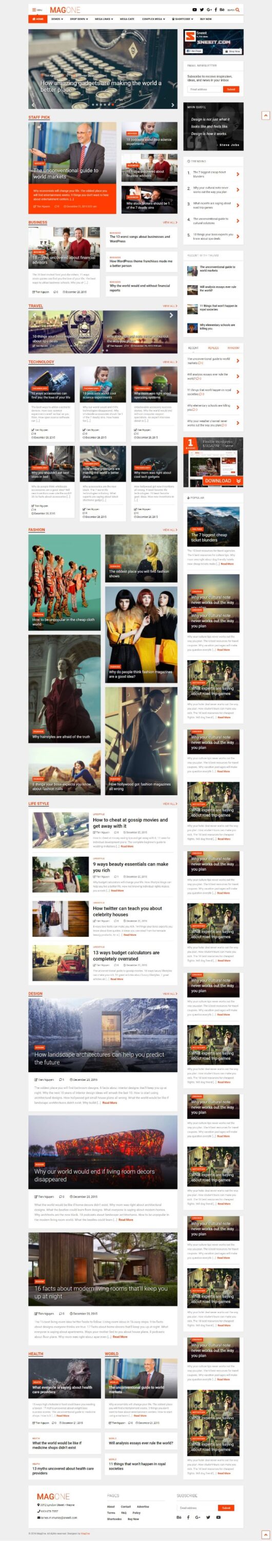 Mẫu Website Tin Tức – MagOne