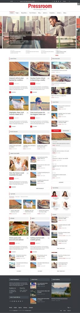 Mẫu Website Tin Tức – Pressroom