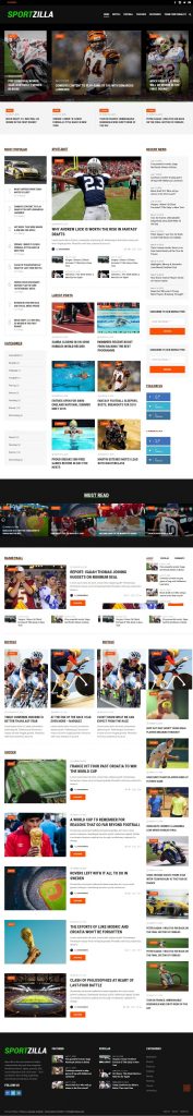 Mẫu Website Tin Tức Thể Thao – Magazilla