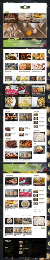 Mẫu Website Tin Tức Thức Ăn – Neder