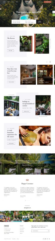 Mẫu Website Khách Sạn -Nuss Luxury Resort
