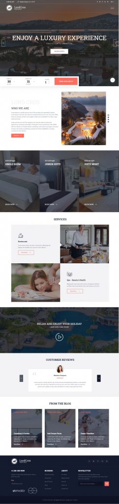 Mẫu Website Khách Sạn -Hotels Lord Cros