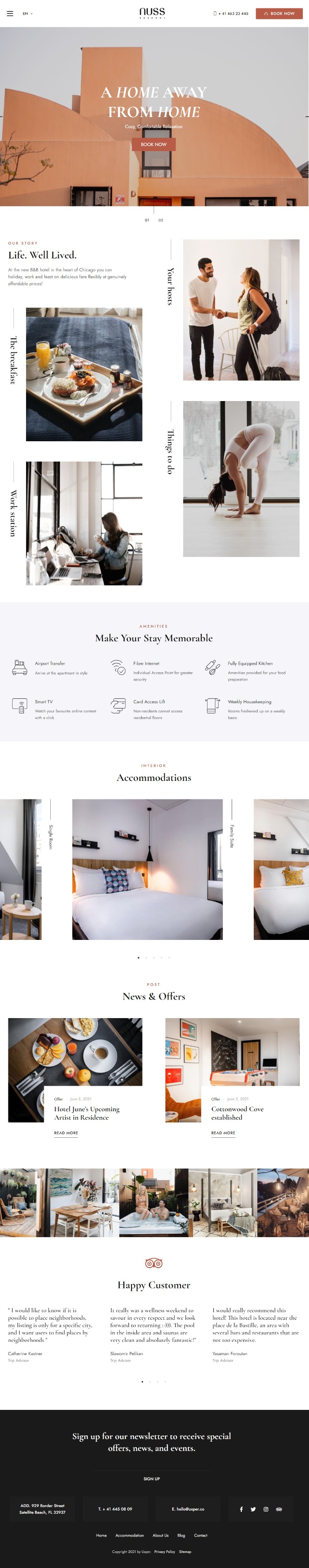 Mẫu Website Khách Sạn -Nuss B&B Home