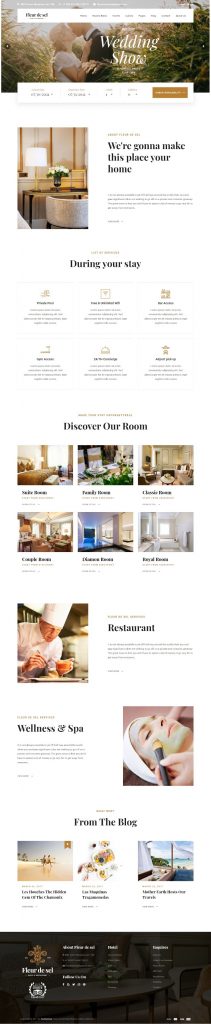Mẫu Website Khách Sạn -Hotels Fleurdesel