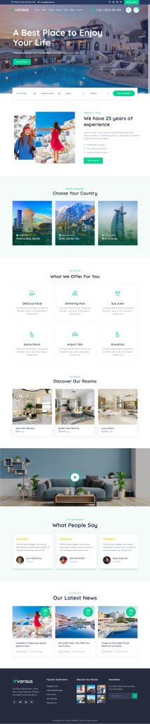 Mẫu Website Khách Sạn -Hotels Varaus