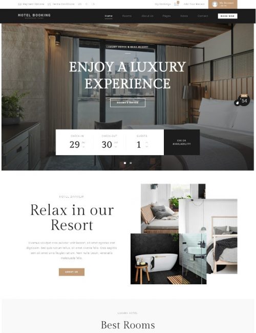 Mẫu Website Khách Sạn -Hotels Booking