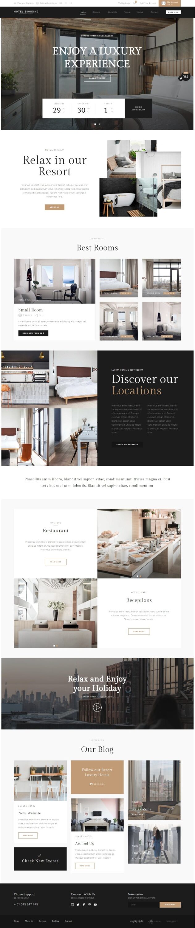 Mẫu Website Khách Sạn -Hotels Booking