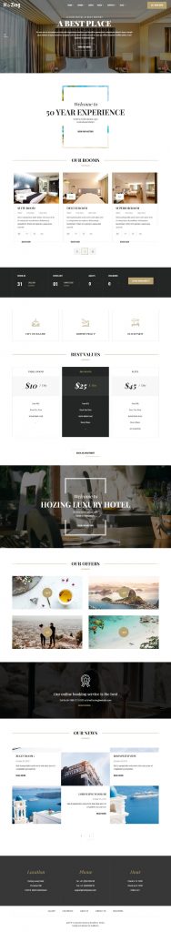 Mẫu Website Khách Sạn -Hotels Hozing