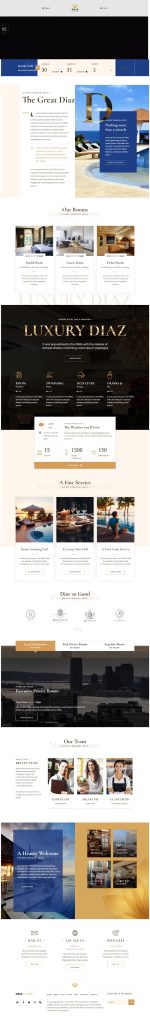Mẫu Website Khách Sạn -Hotels Diaz Luxury