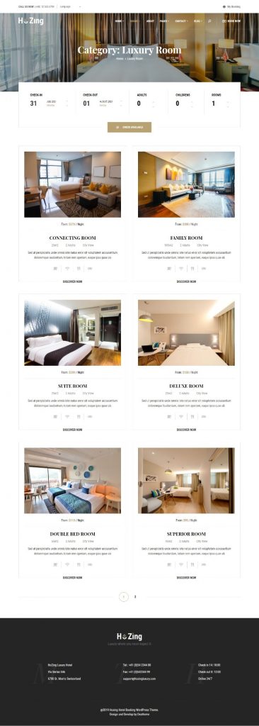 Mẫu Website Khách Sạn -Hotels Hozing Luxury