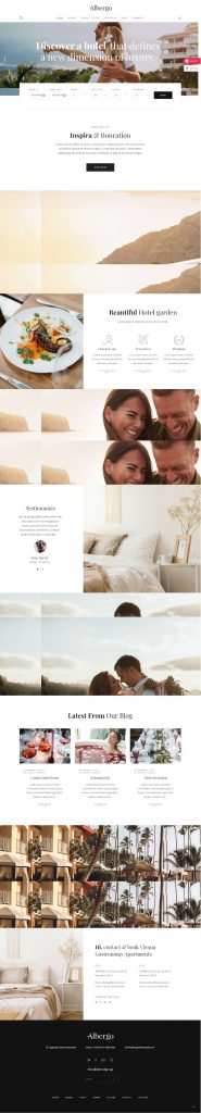 Mẫu Website Khách Sạn -Hotels Albergo