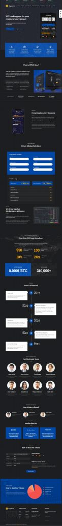 Website Landingpage Tài Chính -Crypterio