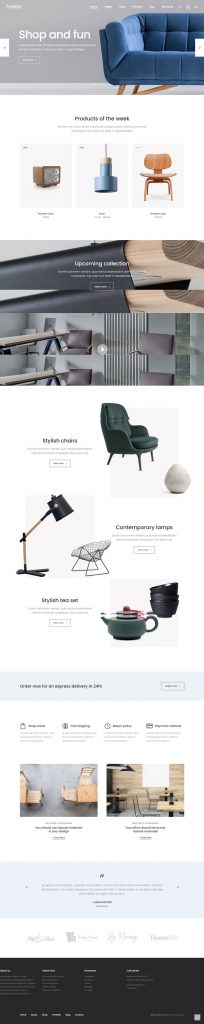 Mẫu website bán hàng nội thất – Arredo
