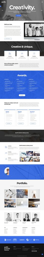 Mẫu website dịch vụ thiết kế nội thất – Grafik