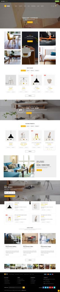 Mẫu website bán hàng nội thất – Hama