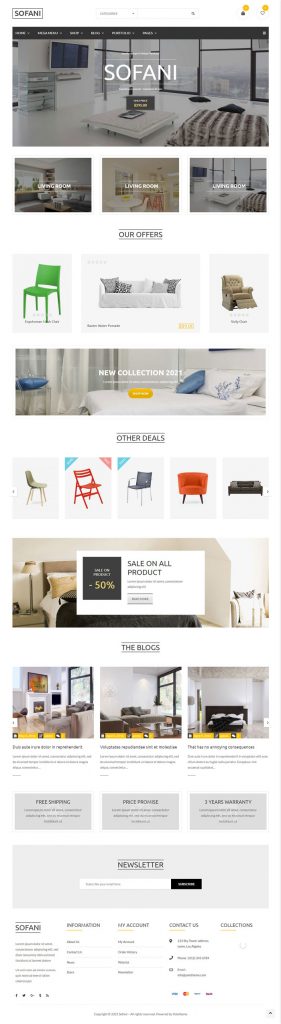 Mẫu website bán hàng nội thất – Sofani 6