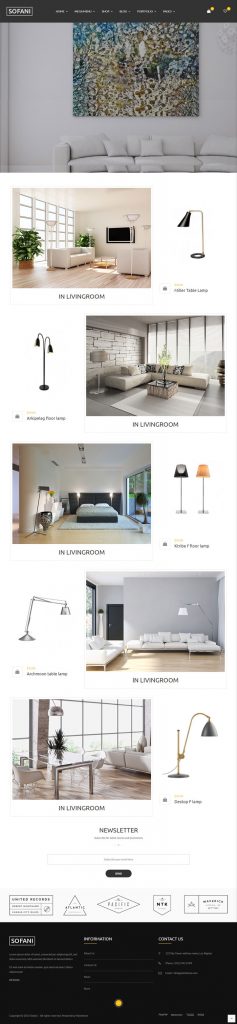 Mẫu website bán hàng nội thất – Sofani 7