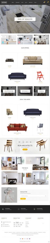 Mẫu website bán hàng nội thất – Sofani 2