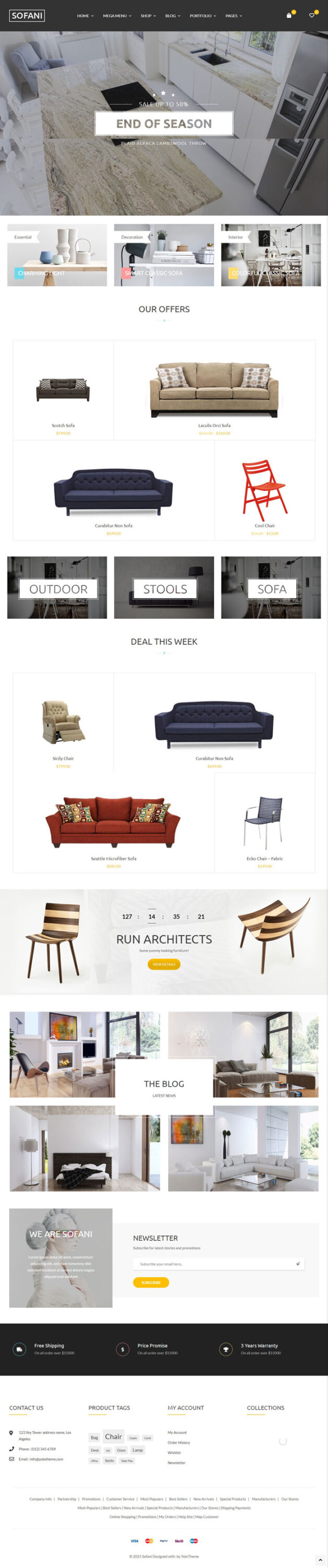 Mẫu website bán hàng nội thất – Sofani 2