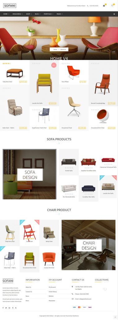 Mẫu website bán hàng nội thất – Sofani 4