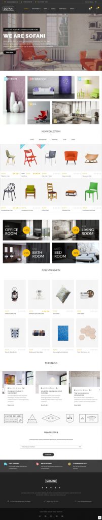 Mẫu website bán hàng nội thất – Sofani