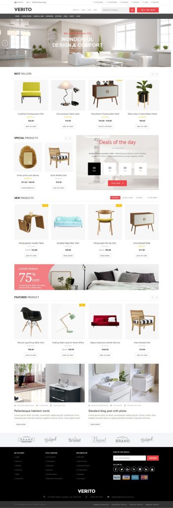 Mẫu website bán hàng nội thất – Verito