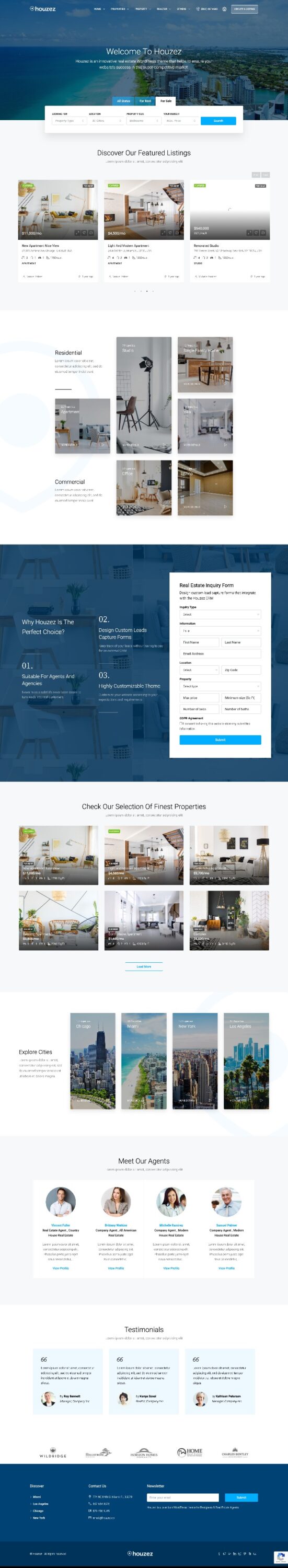 Mẫu Website Bất Động Sản Houzez Home 3