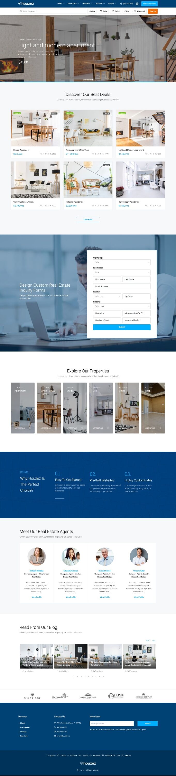 Mẫu Website Bất Động Sản Houzez Home 4