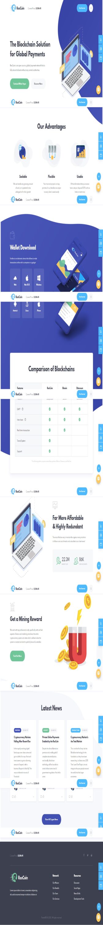 MẪU WEBSITE TÀI CHÍNH – REX COIN