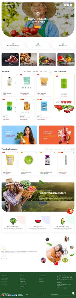 Website Bán Hàng Thực Phẩm Nông Nghiệp Econis Home 8