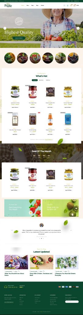 Website Bán Hàng Thực Phẩm Nông Nghiệp Freshio Home 1